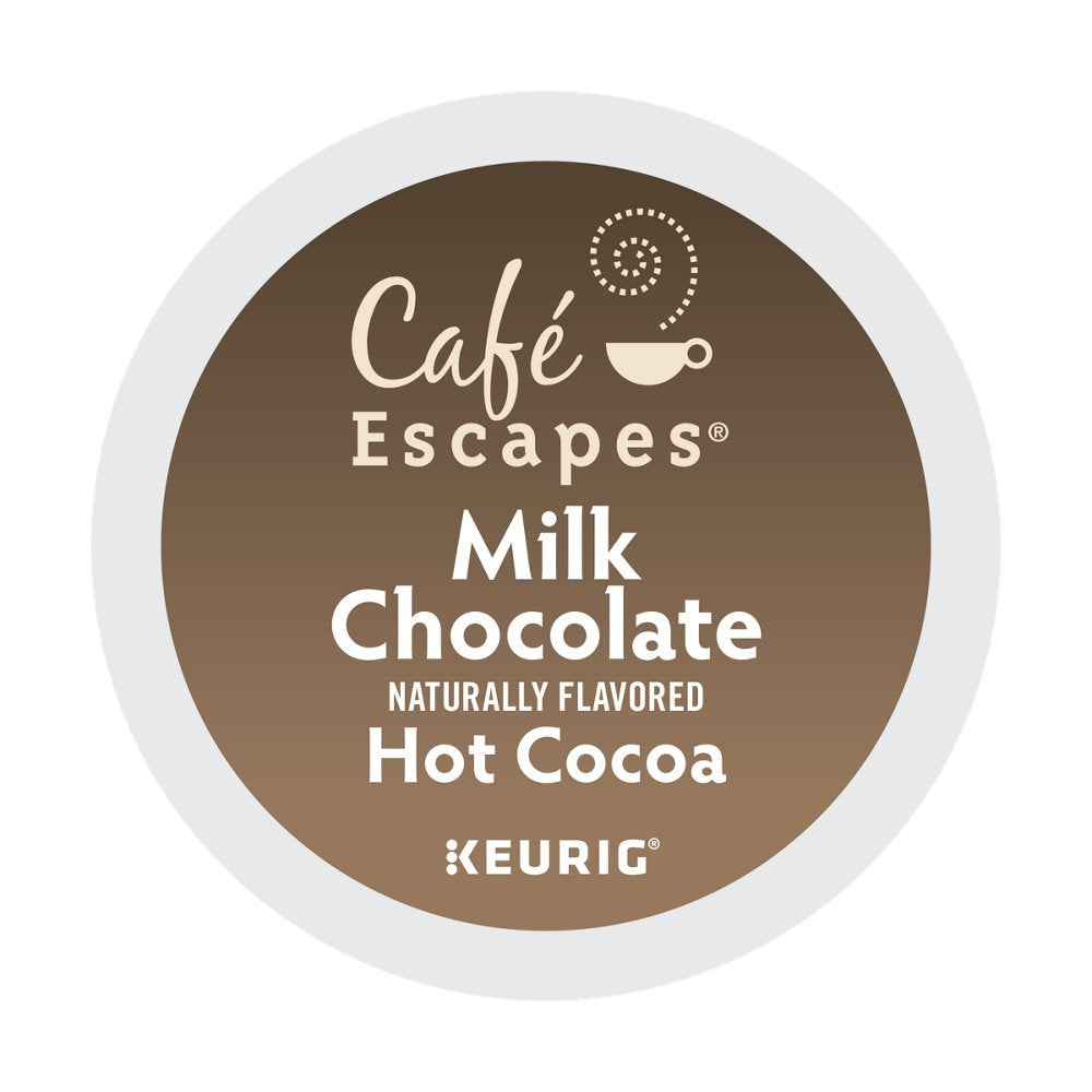 Cafe Escapes Milk Chocolate Hot Cocoa 48 K-Cups For Keurig Beverage Makers