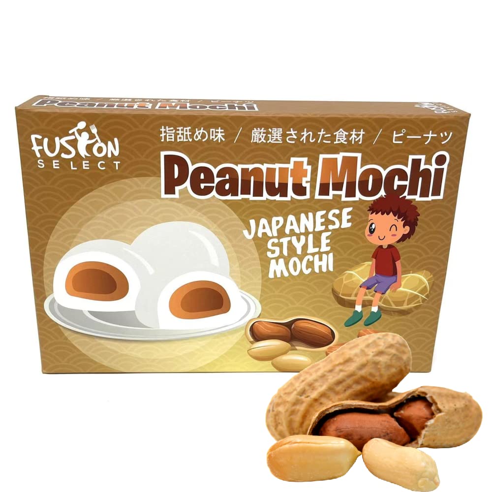 Fusion Select Mochi Daifuku Snacks - Traditional Japanese Rice Cakes with Filling - Flavored Asian Sweet Desserts for Family - C