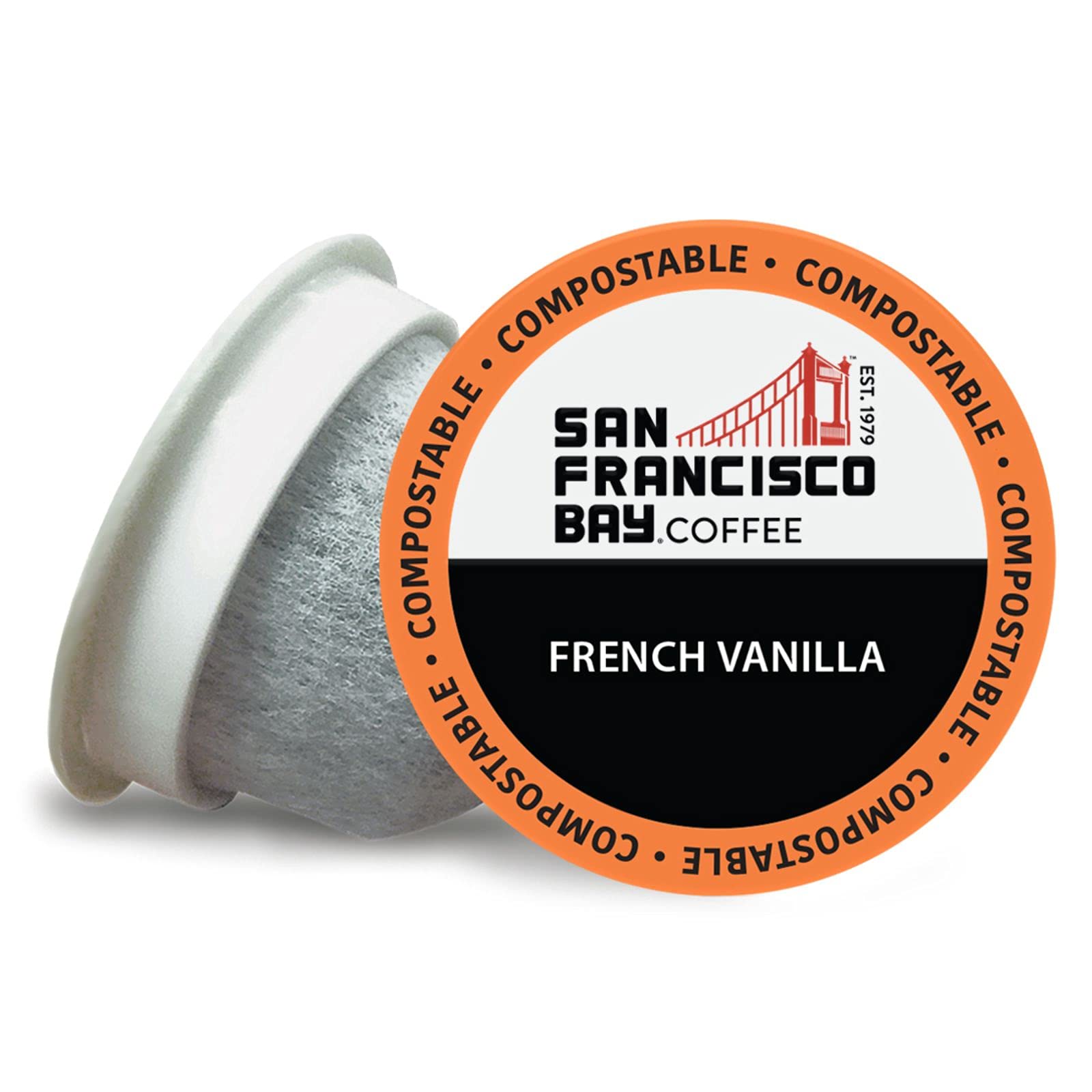 San Francisco Bay Compostable Coffee Pods - French Vanilla (80 Ct) K Cup Compatible Including Keurig 2.0, Flavored, Medium Roast