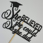 Graduation 2024 Cake Topper, She Did It Cake Sign, Congrats Grad Party Decorations, Black