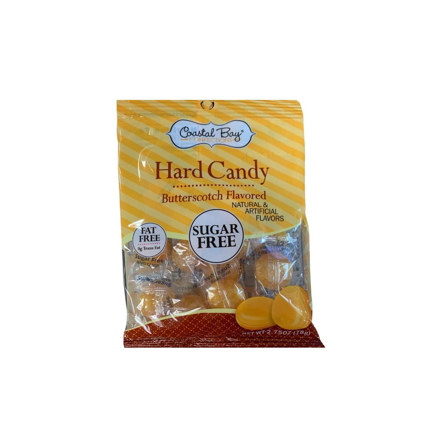 Coastal Bay Sugar Free Butterscotch Flavored Hard Candy, 3 Bags