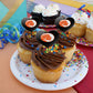 GRAPHICS & MORE Cupcake Picks Set of 6, Acrylic, East Central University, Heart Love Design, One Size