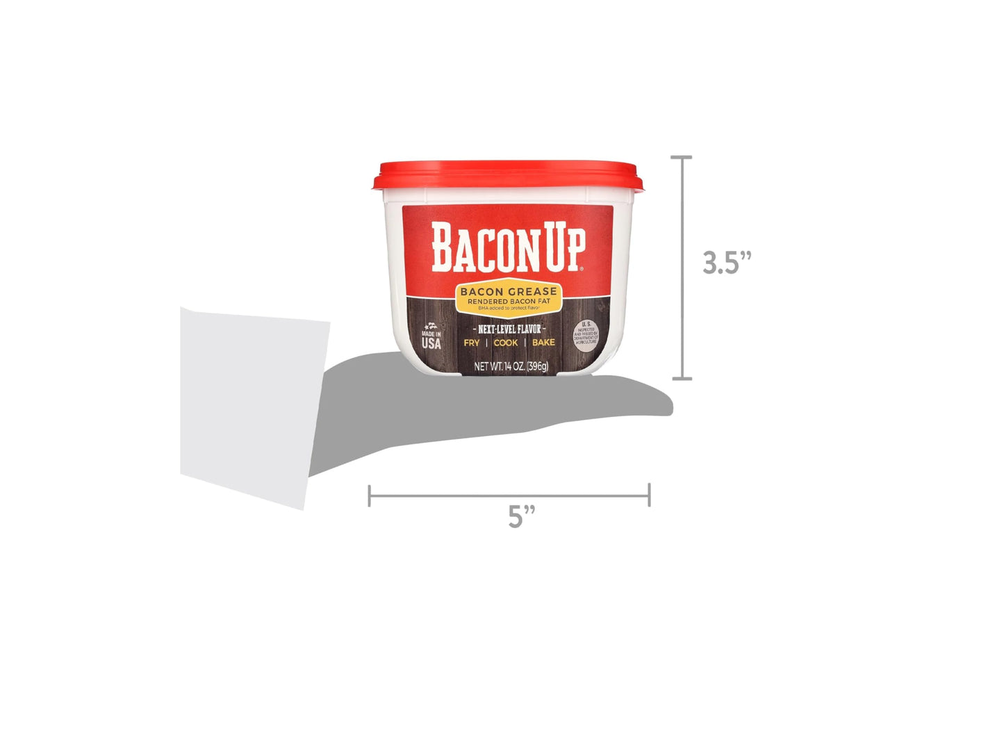 Generic Bacon Grease Bundle with Wooden Spoon - 14 oz Rendered Bacon Fat