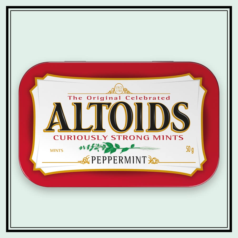 Altoids Classic Peppermint Breath Mints, 1.76 Ounce Pack of 12 - Refreshing Minty Flavor for Fresh Breath