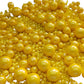 Edible Yellow Sugar Pearls Candy Sprinkles 120G/ 4.23Ounce Baking Cake Sprinkles Cupcake and Cake Topper Cookie Decorations Wedd