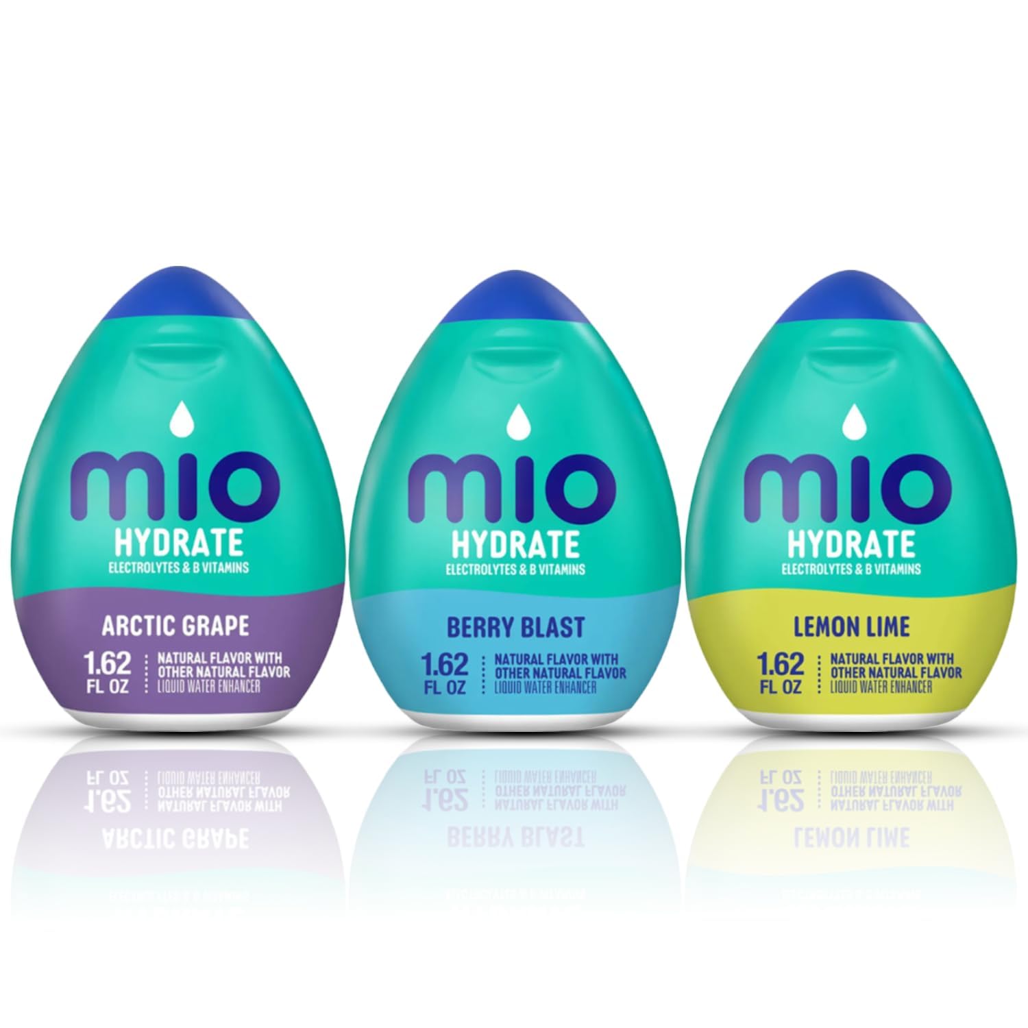 Mio Sport Water Enhancer Variety Pack - 3 Flavors (Arctic Grape, Berry Blast, Lemon Lime) - 1.62 fl oz