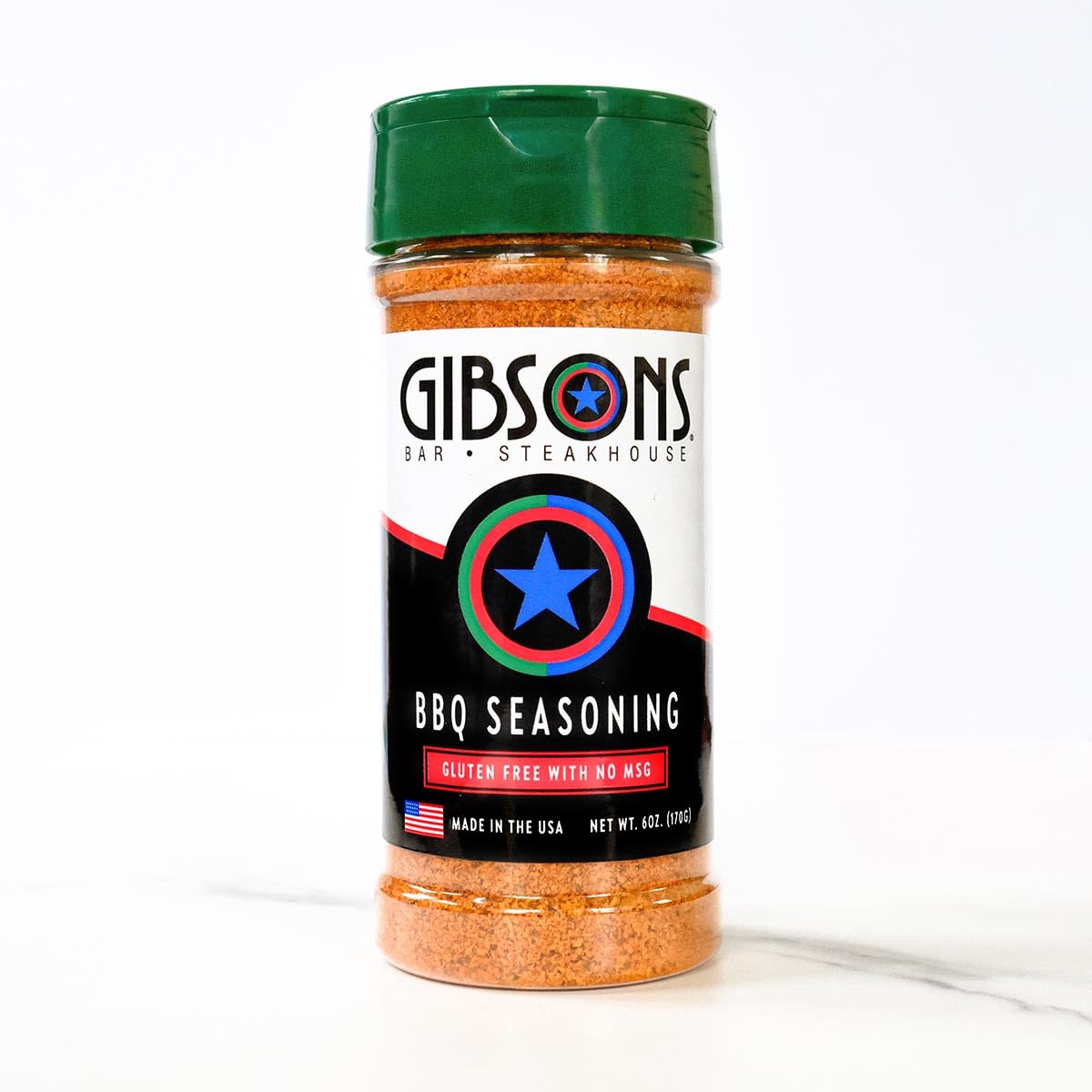 Gibsons BBQ Seasoning - Original Cooking & Grilling Blend - 6 Ounce Jar - No MSG & Gluten Free