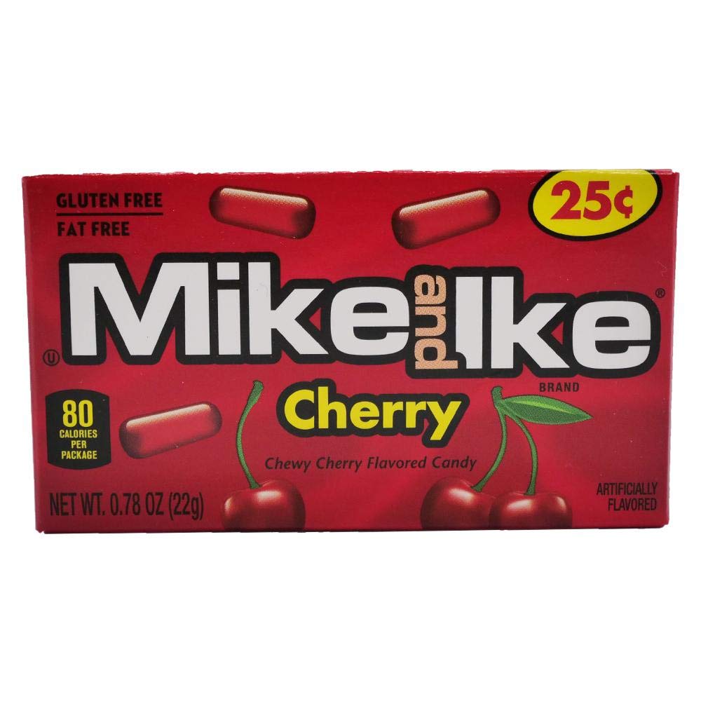 Mike And Ike Cherry Chewy Candies - Case Of 24 0.78-Oz. Box