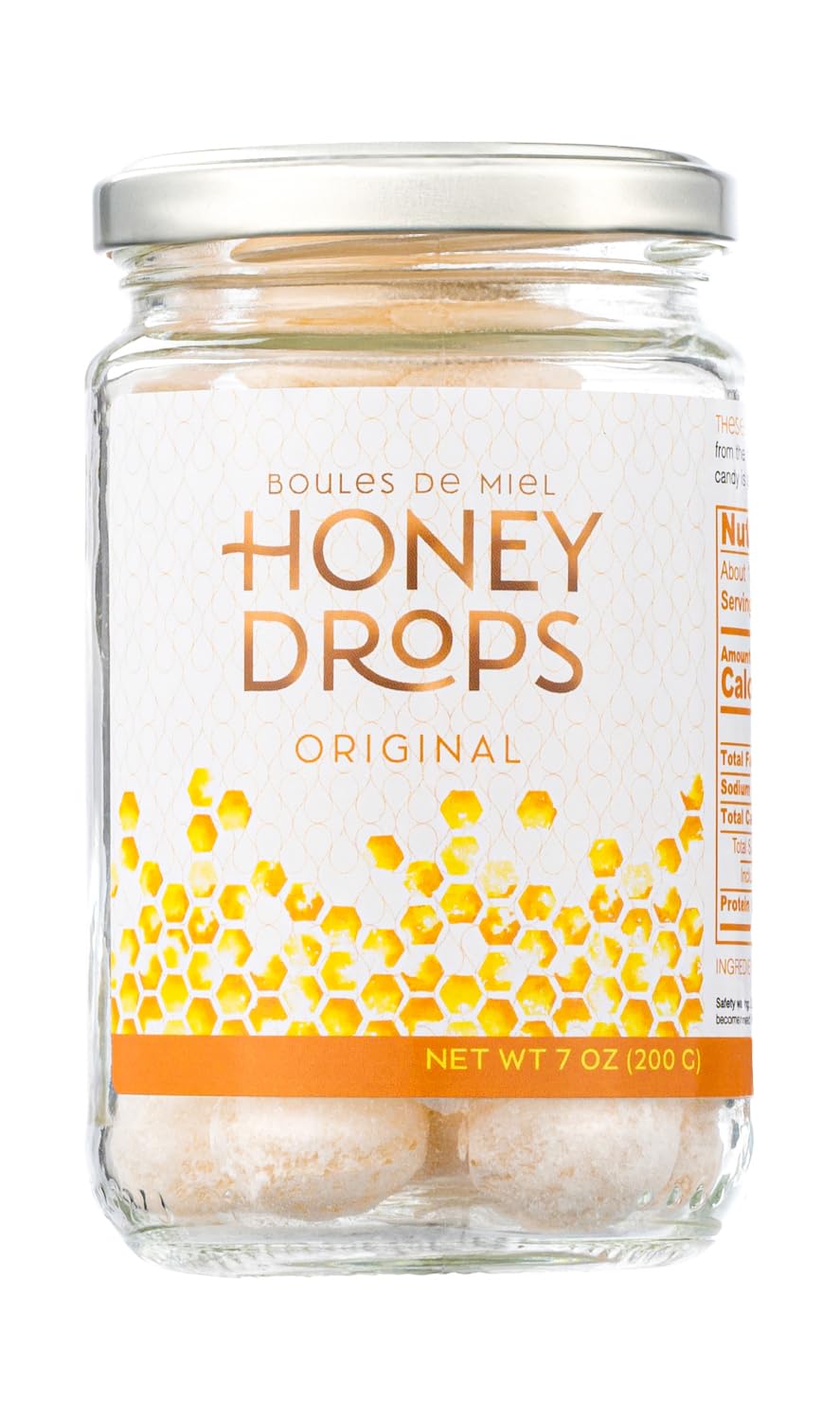Gourmanity Honey Drops - Hard Honey Candy with Surprise Filling, 7oz Pack of 2