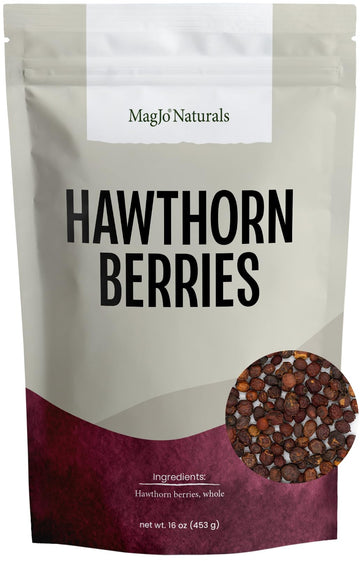 MagJo Hawthorn Berries Whole Dried 16 oz (1 lb)