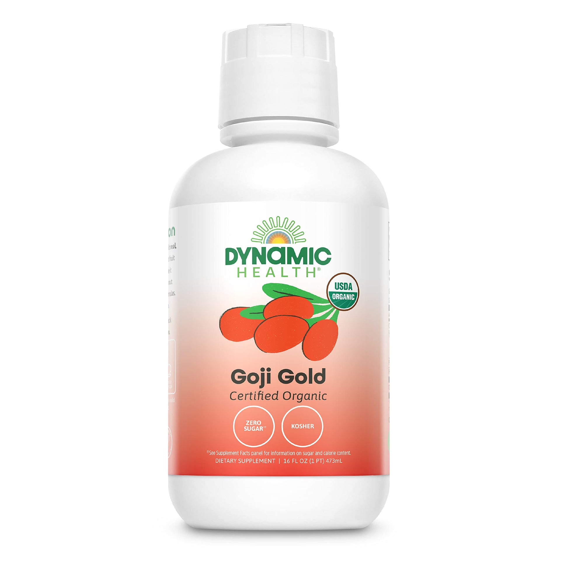 Dynamic Health Organic Goji Gold Pure Juice, No Additives, Vegetarian, BPA Free, 16 Fl oz