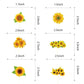 Fenghu 48 Pcs Sunflower Cupcake Toppers For Sunflower Birthday Party Decorations Supplies