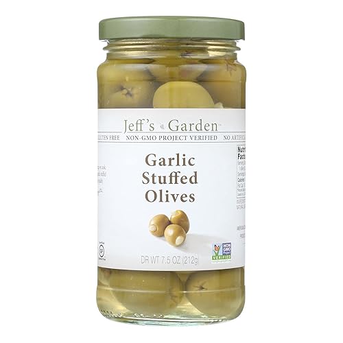 Jeffs Natural Jeffs Natural Garlic Stuffed Olives - Garlic Stuffed Olives - Case Of 6 - 75 Oz(D0102H5Kya6)