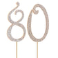 MAGJUCHE Gold Crystal Cake Topper - Number 80 Rhinestones for 80th Birthday Party Decoration, Gold, Model Gold-80-rhinestones-topper