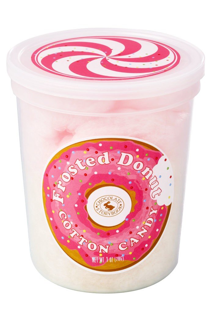 Frosted Donut Gourmet Flavored Cotton Candy - Unique Idea For Holidays, Birthdays, Gag Gifts, Party Favors