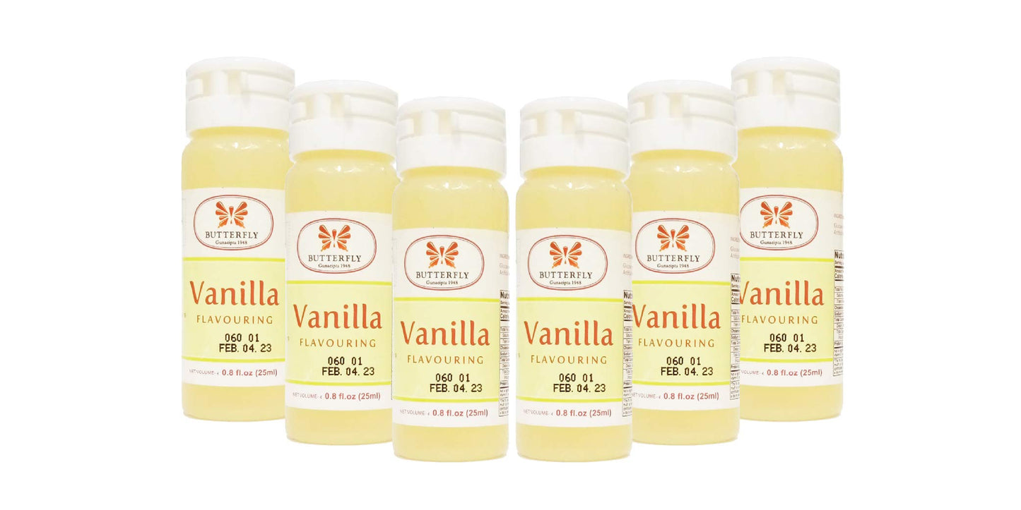 Butterfly Flavoring Extract Paste, 25 Ml (Vanilla, Pack Of 6)