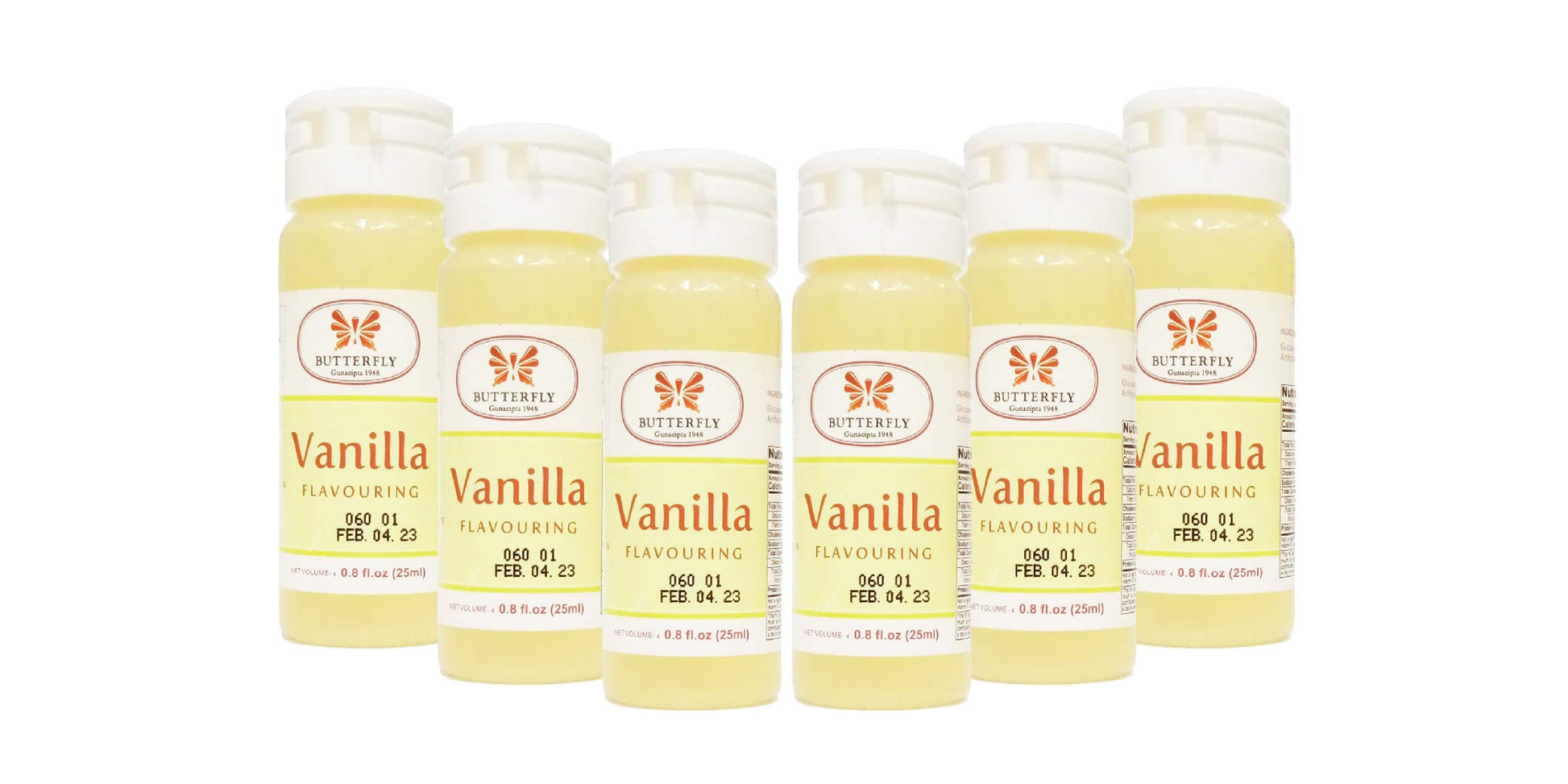 Butterfly Flavoring Extract Paste, 25 Ml (Vanilla, Pack Of 6)