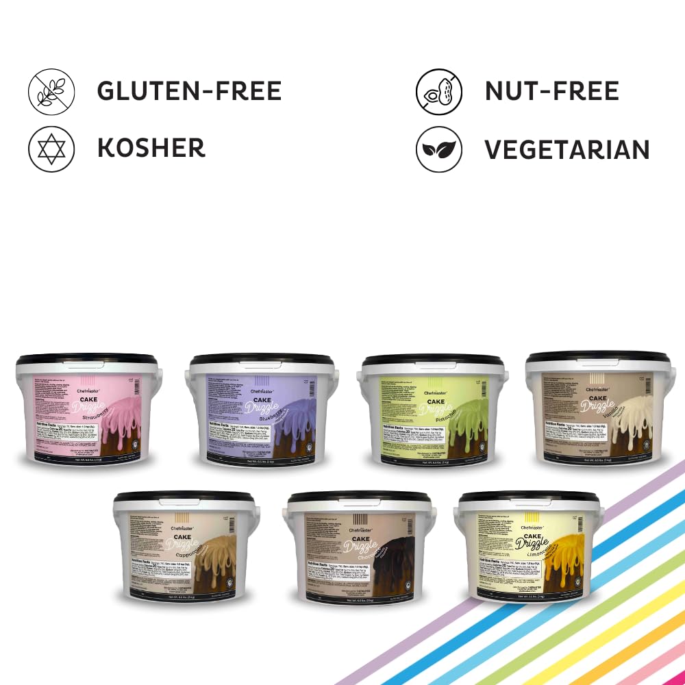 Chocolate-Flavored Cake Drizzle By Chefmaster, Edible Cake Drip Frosting For Decorating, Drip For Cakes, Cupcakes, Cookies, Donu