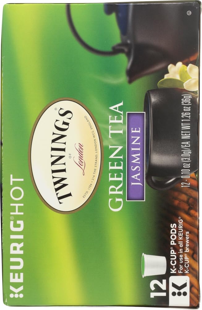 Twinings Of London Jasmine Green Tea K-Cup Pods For Keurig, 12 Count