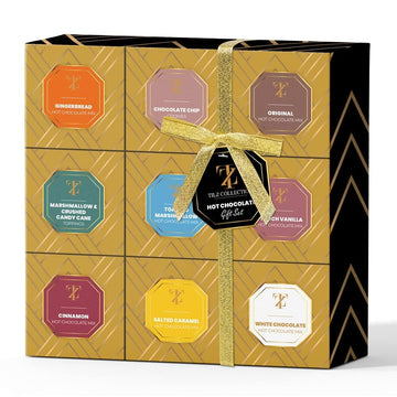 Hot Chocolate Cocoa Gift Set Mini Drinking Chocolate Different Flavors Selection Including Roasted Marshmallow Hazelnuts Gingerb