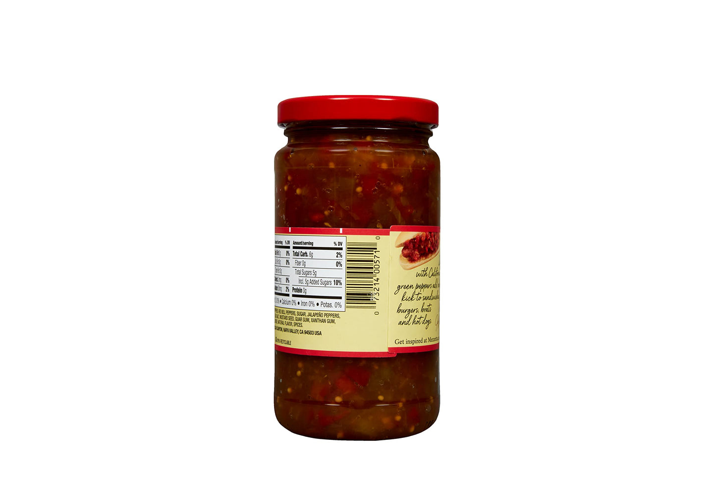 Mezzetta Bell Pepper Zesty Relish | Medium Heat | 12 Fluid Ounce Jar (Pack Of 6)