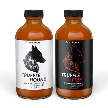 Seed Ranch Truffle Hound & Truffle Fire Hot Sauce Variety Pack - Spicy Vegan Non-GMO - 8 Fl Oz (Pack of 2)