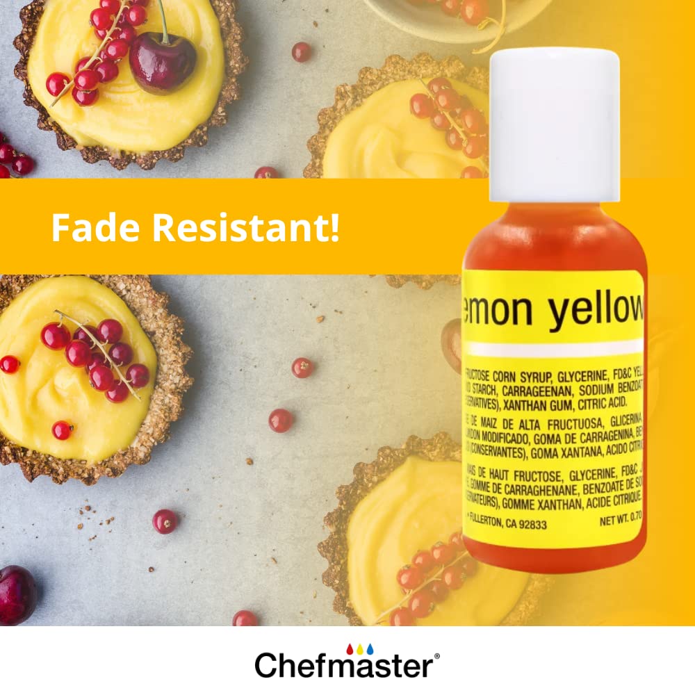 Chefmaster - Liqua-Gel Food Coloring - Fade Resistant Food Coloring - 12 Pack - Vibrant, Eye-Catching Colors, Easy-To-Blend Formula, Fade-Resistant