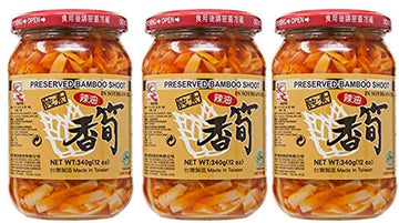 Master Preserved Crispy Chili Bamboo Shoot In Soybean Oil - 12Oz (3 Packs)