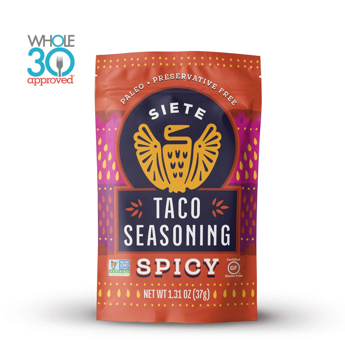 Siete Taco Seasoning Mix Pack | Whole 30 Approved | Paleo | Preservative Free | Gluten Free | Vegan | 3 Mild, 3 Spicy (Pack Of 6)