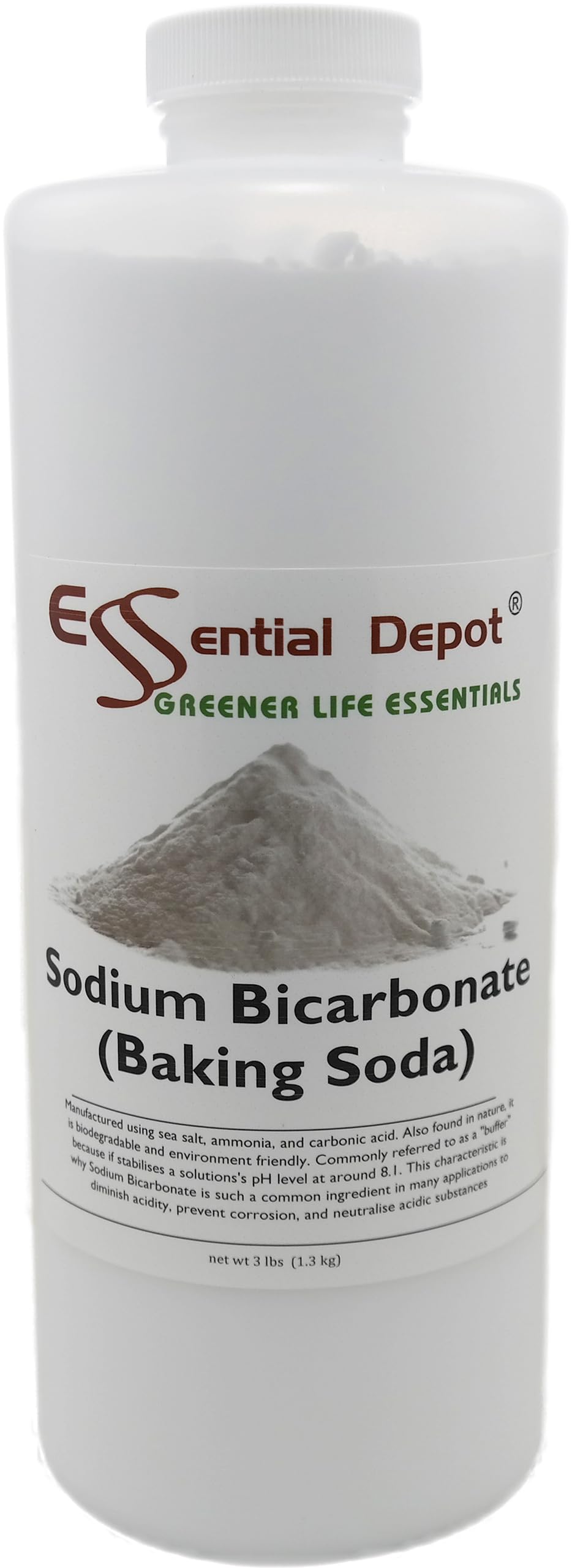 BAKING SODA - SODIUM BICARBONATE - 3 lbs - Minimum 99% Bicarbonate (NaHCO3)