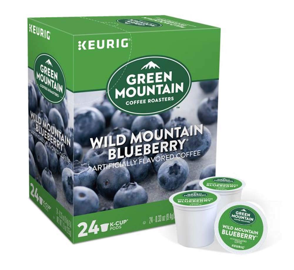 Green Mountain Coffee Pods K-Cups for Keurig Machines, Flavored, 24 Count, Wild Mountain Blueberry