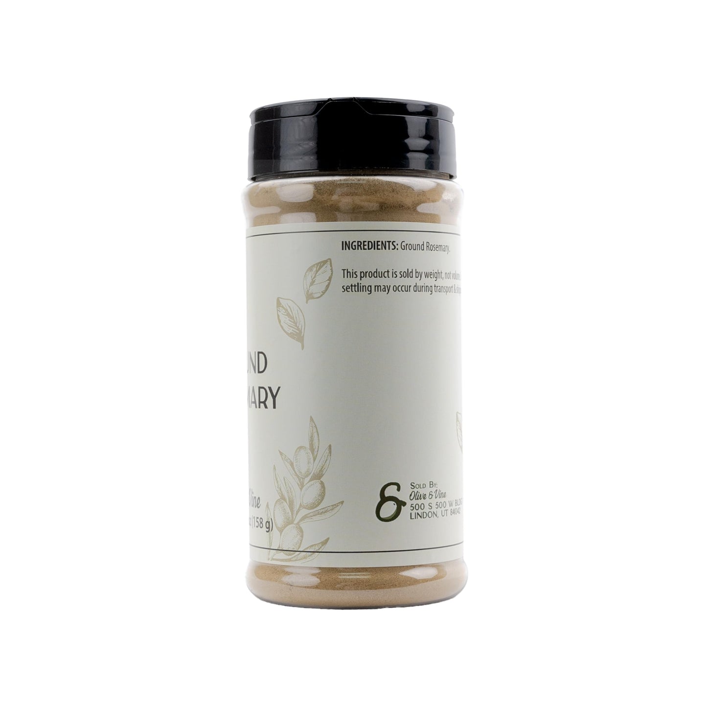 Olive & Vine Ground Rosemary Seasoning for Roasts, Soups & Stews, 5.6 Ounce