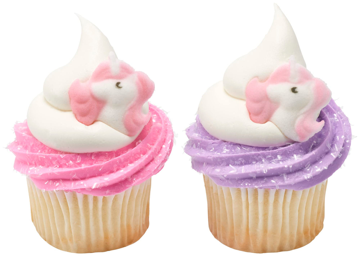 Lucks Dec-Ons Decorations Molded Sugar/Cup-Cake Topper, Lovely Little Unicorn, 1.375 Inch, 80 Count