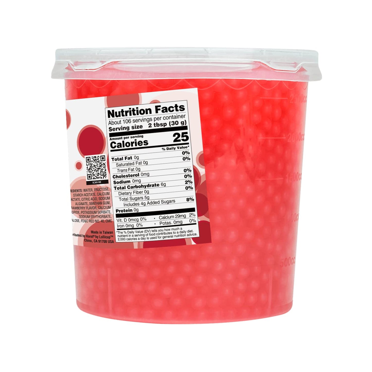 TEA ZONE Strawberry Popping Pearls for Boba Tea, 7 Pounds, Model B2053