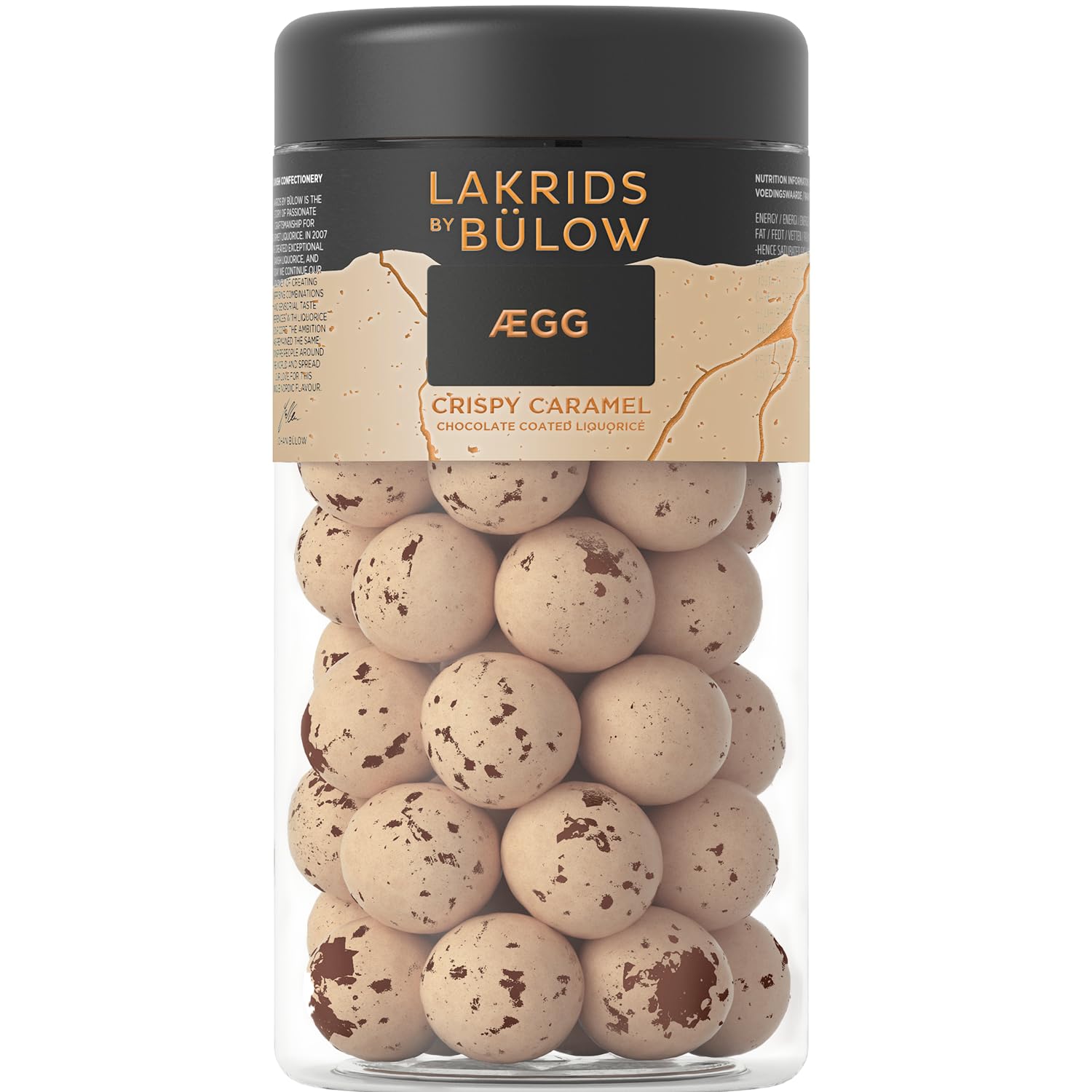 LAKRIDS BY BLOW - Crispy Caramel - 10.4 oz - Chocolate Covered Gourmet Licorice - Black Licorice Coated in Dulce Chocolate and S