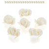 Global Sugar Art Edible Rose Sugar Cake Flowers, White Unwired, Very Small, 18 Count By Chef Alan Tetreault