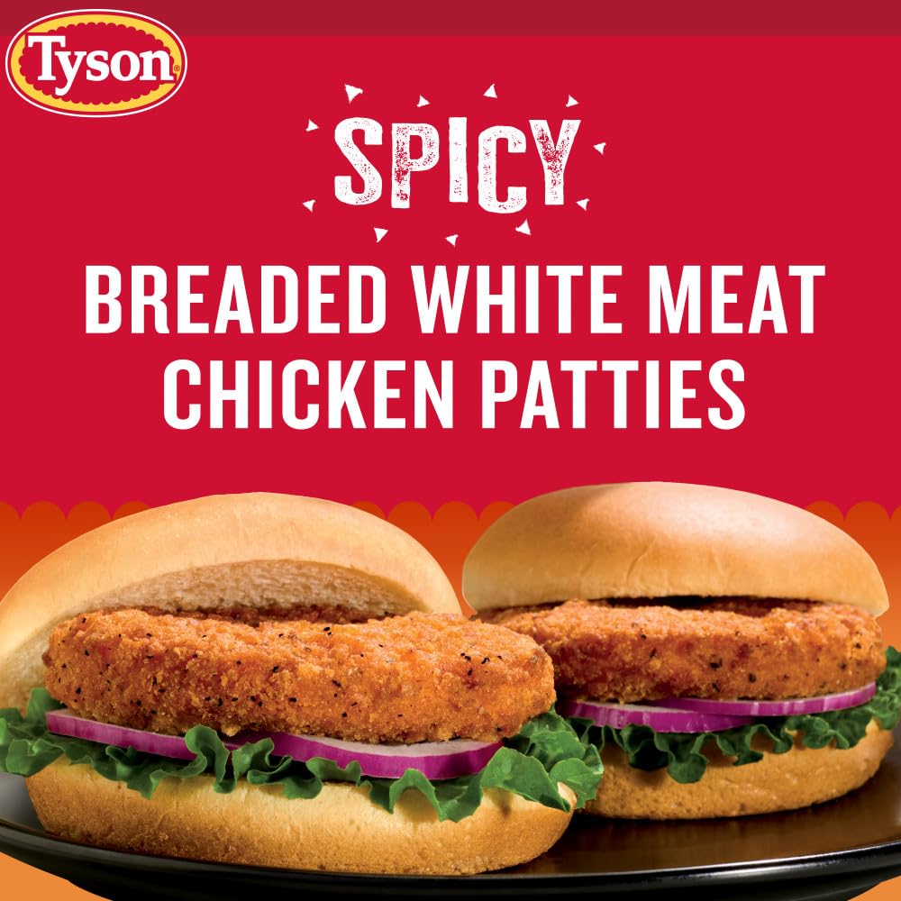 Tyson Fully Cooked Spicy Chicken Patties, 23 Oz. (Frozen)