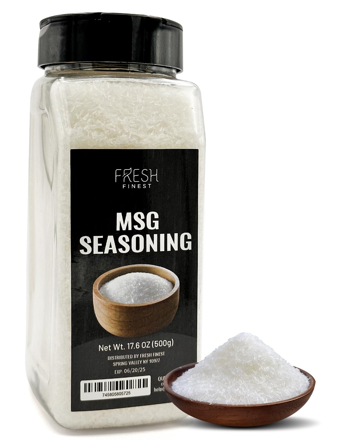 Fresh Finest MSG Seasoning - 17.6oz MSG Powder - Monosodium Glutamate Powder - Pure Flavor Enhancer Powder - Ideal for Cooking, 