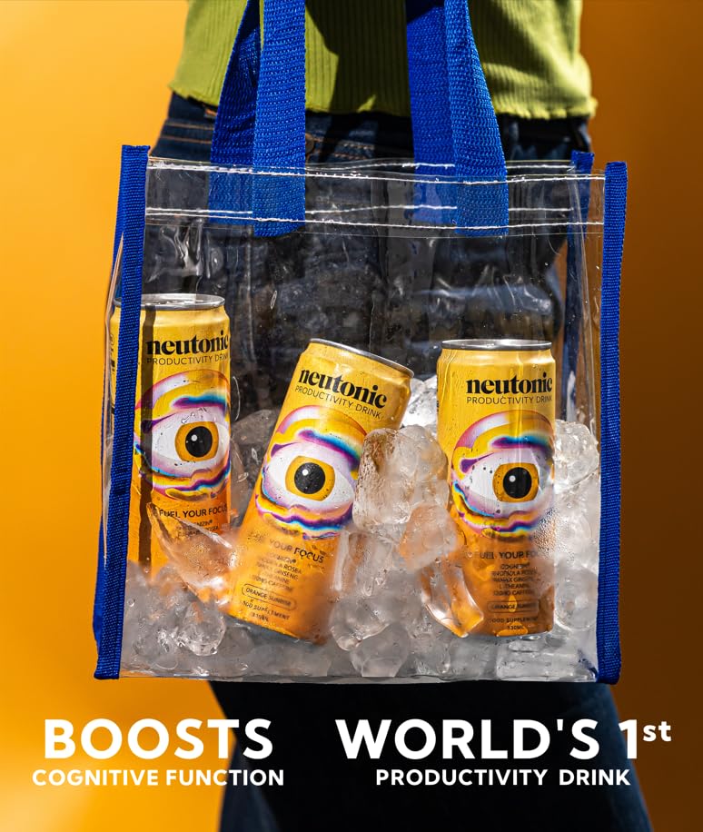 Neutonic Nootropic Energy Drink | Orange Sunrise | 120mg Caffeine | Zero Sugar | 12 Cans