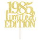 Yetxel 1985 Cake Topper, Handmade Golden Glitter Decoration for 40th Birthday, Suitable for Men and Women