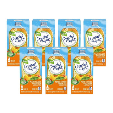 Crystal Light On The Go Peach Mango Green Tea Drink Mix, 10-Packet Box (Pack of 7)