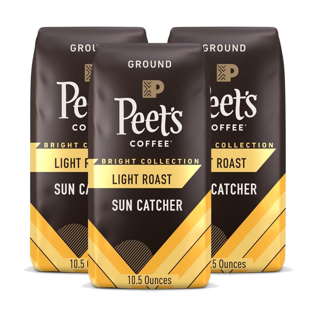 Peet s Coffee, Light Roast Ground Coffee - Sun Catcher Blend 31.5 Ounces (3 Bags of 10.5 Ounces)