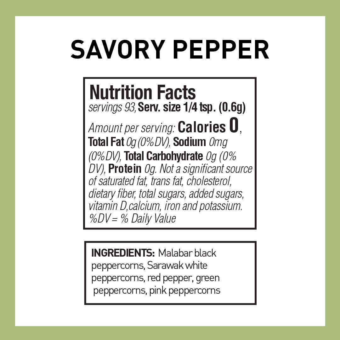 Spice Hunter B05559 Spice Hunter Pepper Savory Blend Whole -2Oz