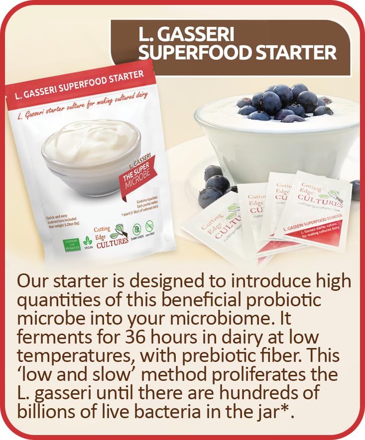 Cutting Edge Cultures L. Gasseri ProBiotic Yogurt Starter Culture - 4 Pouches