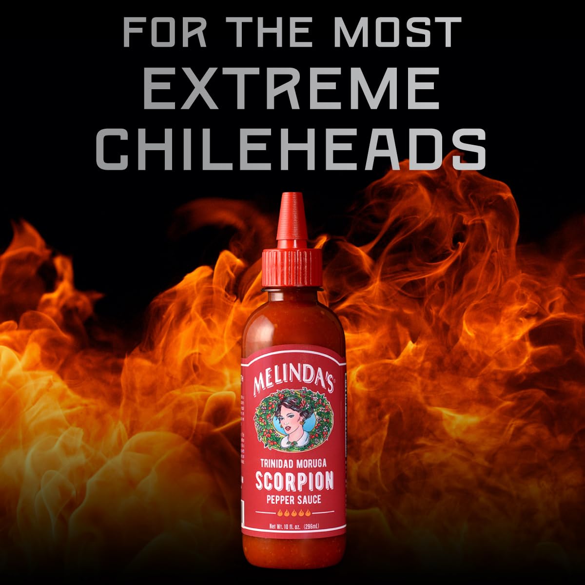 Melindas Scorpion Pepper Hot Sauce - Gourmet Hot Sauce with Trinidad Moruga Scorpion Pepper - 10 Fl Oz - Vegan, Gluten Free