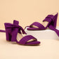 Trary Purple Heels, Platform Heels For Women, Lace Up Heels For Women, Short Heels For Women,Low Heels For Women Lavender Heels,