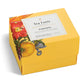 Tea Forte Paradis 3-Piece Premium Tea Gift Set With Mango Yellow Cafe Cup With Lid, Tea Tray And 10 Assorted 2 Of Each Variety O
