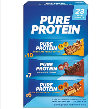 Pure Protein Bars, Nutrient Rich Snacks With High Protein For Energy Support, Minimal Sugar, Gluten-Free, Variety Pack (In Neyum