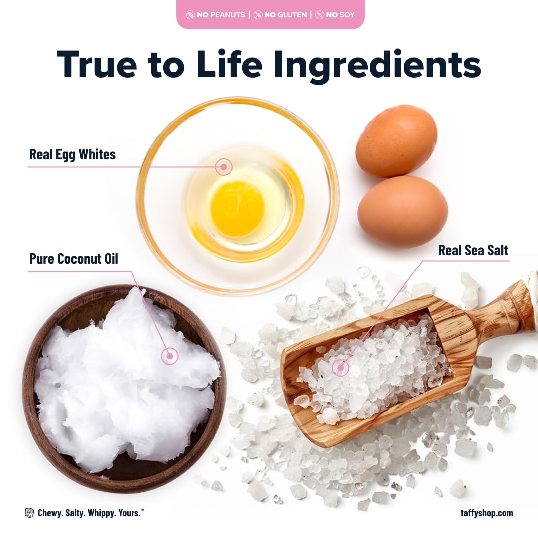 Taffy Shop Nut Gonna Lie, Peanut Butter Salt Water Taffy - Gourmet Soft Chewy Candy, Bulk Sweet Snack, Fresh Gift & Gluten-Free,