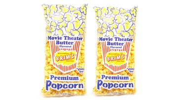 Brim's Butter-Flavored Movie Theater Premium Popcorn, Gluten Free 8 oz. Bags (TOTAL- 2) Bags, 8.0 ounces, 4.0 Ounce